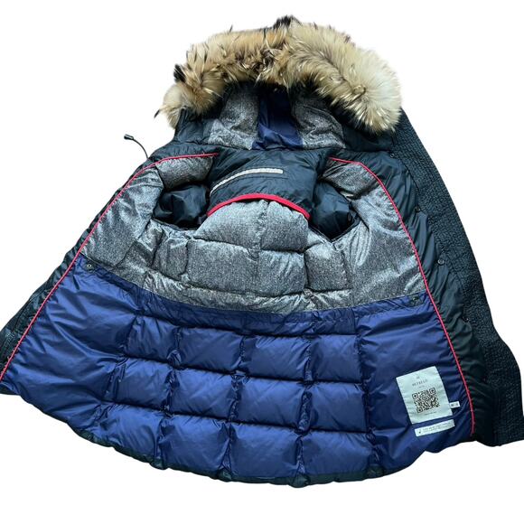 HETREGO Women's 90/10 premium down puffer natural fur hood trim jacket coat - Picture 8 of 14